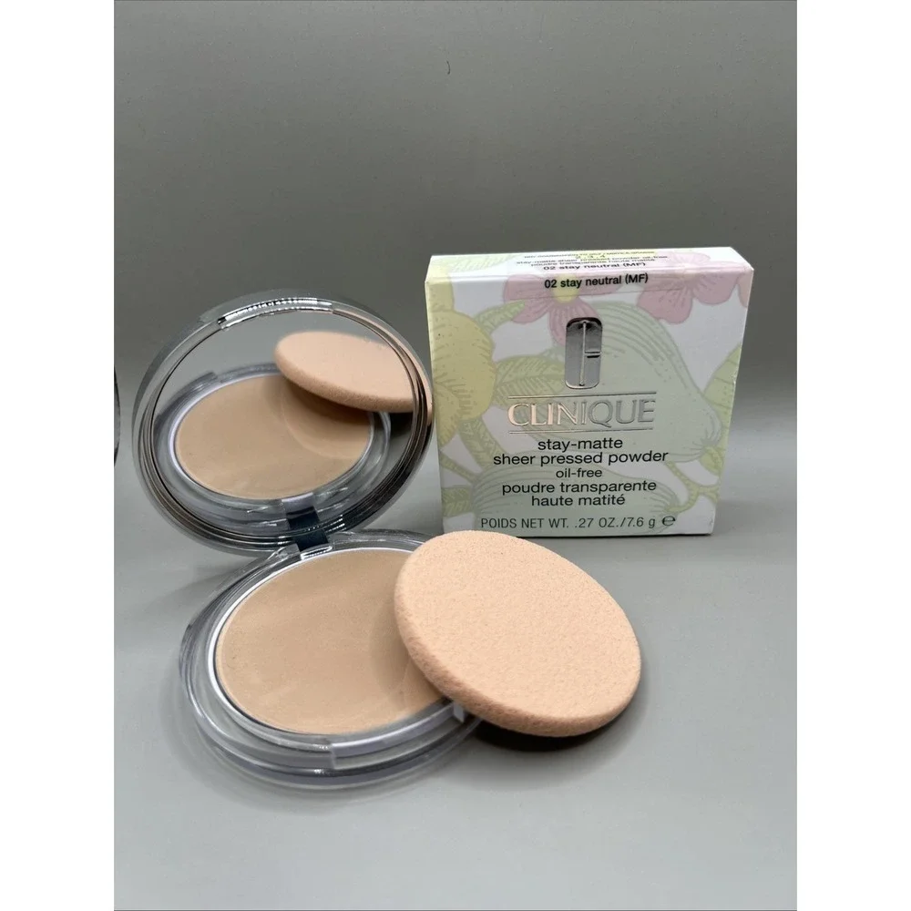 Clinique Stay Matte Sheer Pressed Powder Oil Free 02 Stay Neutral (MF)0.27oz New